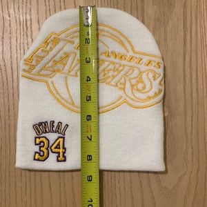 Vintage NBA Store White Los Angeles Lakers Beanie. O’Neal #34. LA Lakers